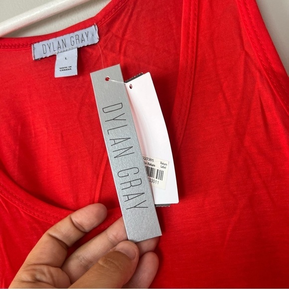 NWT Dylan Gray Red/Coral Tank Large - Picture 5 of 8